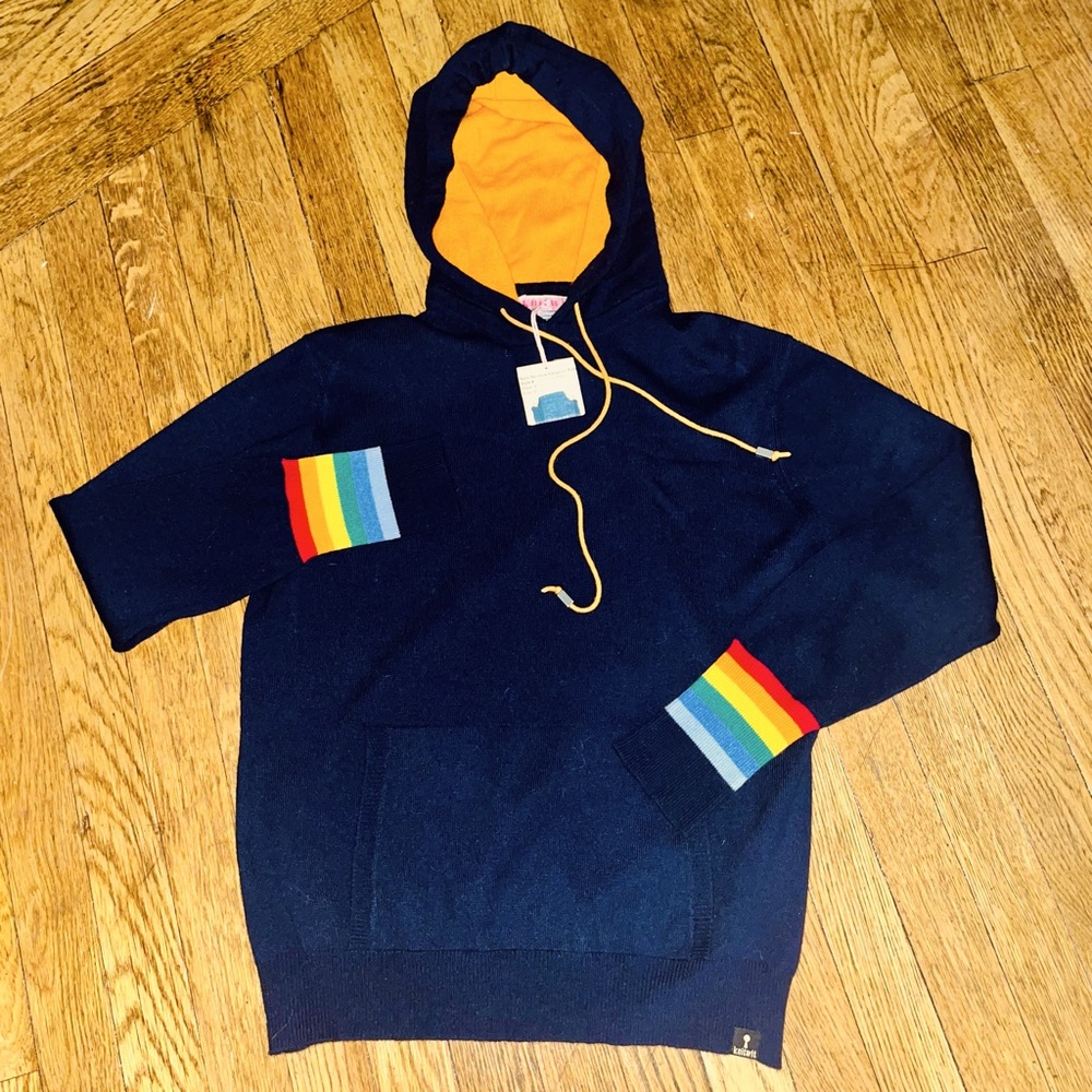 BNWT!! Beautiful Navy Cashmere hoodie sweater